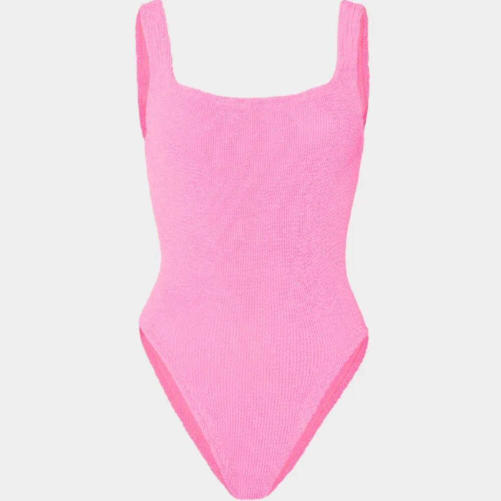 Hunza G baby pink one piece swimsuit